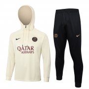 23-24 PSG Beige Soccer Football Training Kit (Sweatshirt + Pants) Man #Hoodie