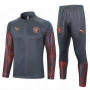 23-24 Manchester City Grey Soccer Football Training Kit (Jacket + Pants) Man