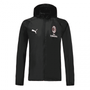 2019-20 AC Milan Black Hoodie Men Soccer Football Windrunner Jacket Top