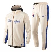 2020-21 Philadelphia 76ers Apricot Men Hoodie Soccer Football Jacket + Pants