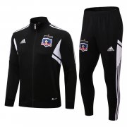 22-23 Colo Colo Black Soccer Football Training Kit (Jacket + Pants) Man