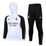 23-24 Real Madrid White Soccer Football Training Kit Man #Hoodie