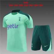 24-25 Tottenham Hotspur Light Green Short Soccer Football Training Kit (Top + Short) Youth