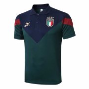 2020-21 Italy Green Men's Football Soccer Polo Top