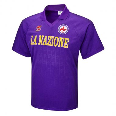 1989/90 ACF Fiorentina Retro Home Man Soccer Football Kit