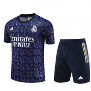 23-24 Real Madrid Purple Short Soccer Football Training Kit (Top + Short) Man