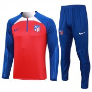 23-24 Atletico Madrid Red Soccer Football Training Kit (Sweatshirt + Pants) Man