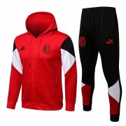21-22 AC Milan Hoodie Red Soccer Football Training Kit (Jacket + Pants) Man