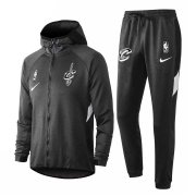 2020-21 Cleveland Cavaliers Grey Men Hoodie Soccer Football Jacket + Pants