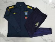 2022 Brazil Black Soccer Football Training Kit (Jacket + Pants Man