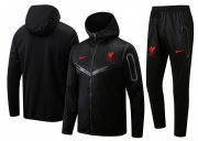 22-23 Liverpool Hoodie Black Soccer Football Training Kit (Jacket + Pants) Man