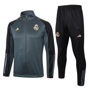 23-24 Real Madrid Grey Soccer Football Training Kit (Jacket + Pants) Man