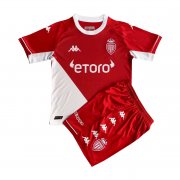 21-22 AS Monaco Home Soccer Football Kit ( Jersey + Short ) Youth