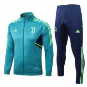 22-23 Juventus Green Soccer Football Training Kit (Jacket + Pants) Man