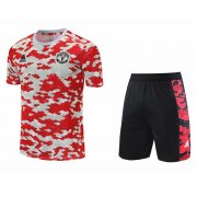 21-22 Manchester United Red-White Soccer Football Kit (Shirt + Short) Man