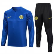 23-24 Inter Milan Blue Soccer Football Training Kit (Sweatshirt + Pants) Man