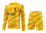 23-24 Liverpool Goalkeeper Yellow Soccer Football Kit (Top + Short) Man #Long Sleeve