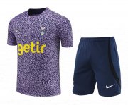 23-24 Tottenham Hotspur Purple Short Soccer Football Training Kit (Top + Short) Man