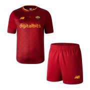 22-23 Roma Home Soccer Football Kit (Top + Short) Youth