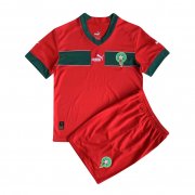 22-23 Morocco Home Soccer Football Kit (Top + Short) Youth