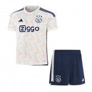 23-24 Ajax Away Soccer Football Kit (Top + Short) Youth