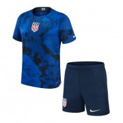 2022 USA Away Soccer Football Kit (Top + Shorts) Youth