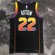 22-23 Phoenix Suns Black Swingman Jersey - Statement Edition Man #AYTON - 22