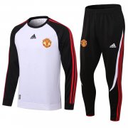 21-22 Manchester United White Soccer Football Training Kit Man