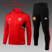 22-23 Manchester United Red Soccer Football Training Kit (Jacket + Pants) Youth