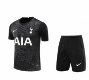 20-21 Tottenham Hotspur Goalkeeper Black Man Soccer Football Jersey + Shorts Set