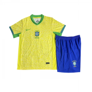 2024 Brazil Home Soccer Football Kit (Top + Short) Youth