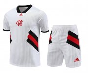 23-24 Flamengo White Short Soccer Football Training Kit (Top + Short) Man