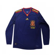 2010 Spain Away Long Sleeve Soccer Football Kit Man #Retro
