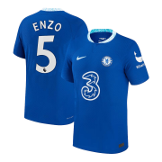 22-23 Chelsea Home Soccer Football Kit Man #ENZO #5 Player Version