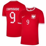 22-23 Poland Away Soccer Football Kit Man #Lewandowski #9