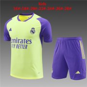 23-24 Real Madrid Yellow Short Soccer Football Training Kit (Top + Short) Youth