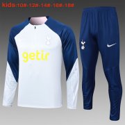 23-24 Tottenham Hotspur Light Grey Soccer Football Training Kit Youth