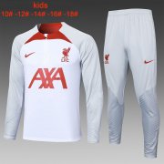 23-24 Liverpool White Soccer Football Training Kit Youth