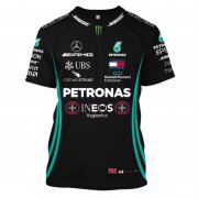 Mercedes AMG Petronas 21-22 Black 3D Fashion F1 Team T-Shirt Man
