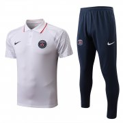 22-23 PSG White Soccer Football Training Kit (Polo + Pants) Man