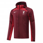 21-22 Liverpool Burgundy All Weather Windrunner Soccer Football Jacket Man #Hoodie