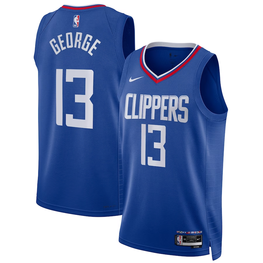 23-24 Los Angeles Clippers Blue Swingman Jersey - Icon Edition Man #GEORGE - 13