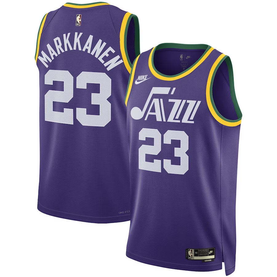 23-24 Utah Jazz Purple Swingman Jersey - Classic Edition Man #MAKKANEN - 23